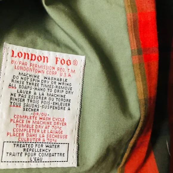 Vintage London Fog Water Repellent Trench Rain Coat - Picture 15 of 16